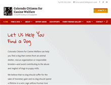 Tablet Screenshot of caninewelfare.org